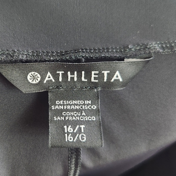 Athleta Travel Work Athletic Casual Essential Cosmic Wide Leg Pants Black 16T - Picture 12 of 14